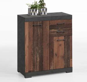 Holte Wooden Small Sideboard In Matera And Old Style Dark