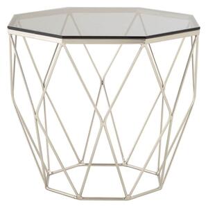 Alluras End Table With Brushed Nickel Base