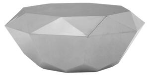 Alluras Diamond Metal Coffee Table In Silver