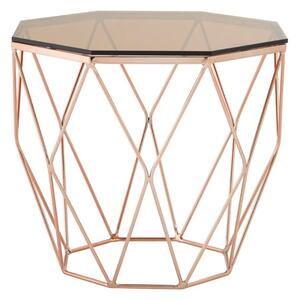 Alluras End Table With Rose Gold Base