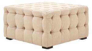 Poerava Upholstered Velvet Footstool In Beige