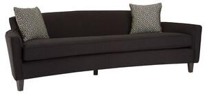 Menkar Upholstered Fabric 3 Seater Sofa In Black