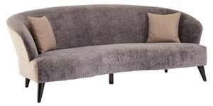 Miaplacidus Upholstered Velvet 3 Seater Sofa In Grey