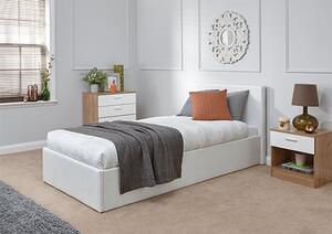 Eltham End Lift Ottoman Single Bed In White