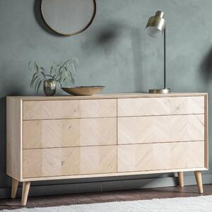 Melino Wooden Chest Of 6 Drawers In Mat Lacquer