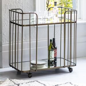 Shamokin Glass Shelves Drinks Trolley In Bronze