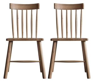 Kinghamia Oak Wooden Dining Chairs In A Pair