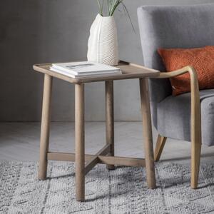 Kinghamia Wooden Square Side Table In Oak