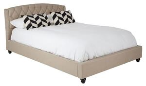 Flegetonte Fabric King Size Bed In Beige