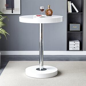 Havana High Gloss Bar Table Round In White