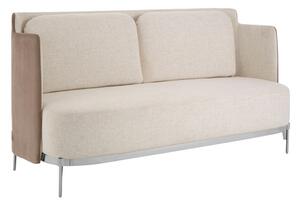 Markeb Upholstered Fabric 2 Seater Sofa In White