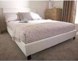 Alcester Faux Leather King Size Bed In White