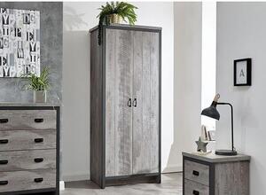 Balcombe Wooden 3Pc Bedroom Furniture Set In Grey