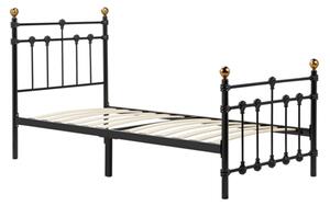 Atalla Metal Single Bed In Black