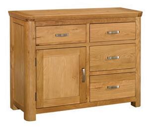 Empire Small Sideboard In Oak With 1 Door And 4 Drawers