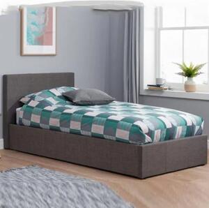 Berlins Fabric Ottoman Single Bed In Grey