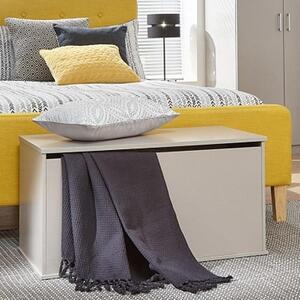 Probus Wooden Ottoman Storage Bench In Grey