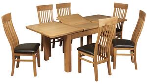 Empire Medium Butterfly Extending Dining Set With 6 Chairs