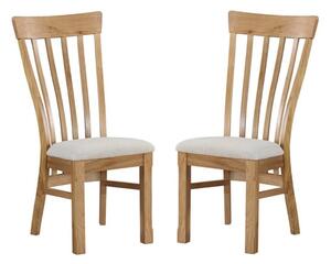 Trevino Oak Dining Chair In Pair