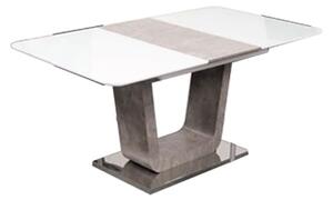 Ceibo High Gloss White Glass Extending Dining Table