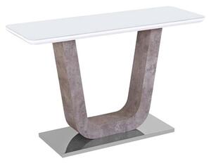 Ceibo High Gloss White Glass Top Console Table