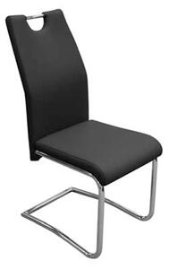 Capella Faux Leather Dining Chair In Black