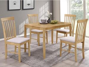 Garnet Fixed Wooden Dining Set With 4 Chairs