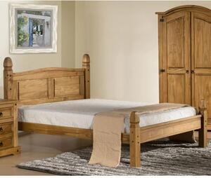 Corona Wooden Low End Single Bed In Waxed Pine