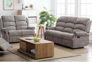 Tegmine 3 Seater Sofa And 2 Seater Sofa Reclining Suite In Latte