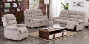 Tegmine Fabric 3 Seater Sofa And 2 Armchairs Suite In Natural