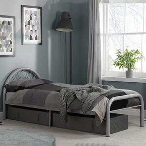 Salol Metal Single Bed In Silver