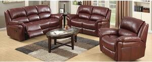 Lerna Leather 3 Seater Sofa And 2 Seater Sofa Suite In Burgundy