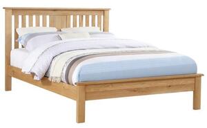 Heaton Wooden Low End King Size Bed In Oak