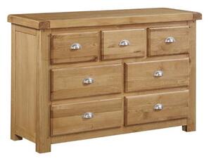 Heaton Wooden Chest Of Drawers In Oak With 7 Drawers