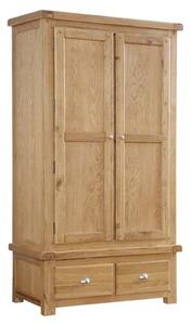 Heaton Wooden Wardrobe In Oak With 2 Doors And 2 Drawers