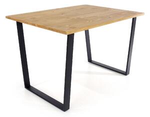 Tilston Wooden Large Rectangular Dining Table In Oak And Black