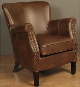 Aquarii Leather Air Fabric Lounge Armchair Tan