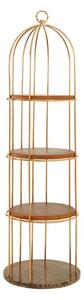 Fafnir Large Cage Design Bookshelf With Rose Gold Frame