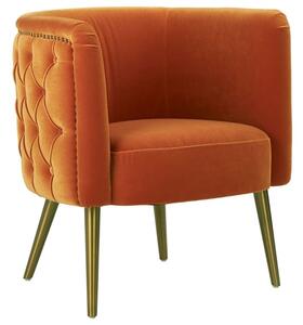 Intercrus Upholstered Fabric Tub Chair In Orange