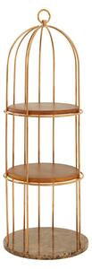 Fafnir Small Cage Design Bookshelf With Rose Gold Frame