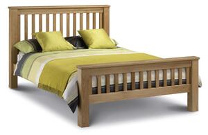 Achaia Wooden High Foot End Double Bed In Oak