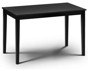 Haneul Wooden Dining Table In Lacquered Black