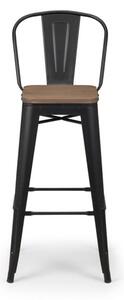 Gael Wooden Bar Stool In Mocha Elm