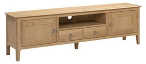 Callia Wooden TV Unit In Oak With 2 Doors And 2 Drawers