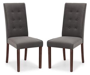 Maaike Grey Velvet Dining Chair In Pair