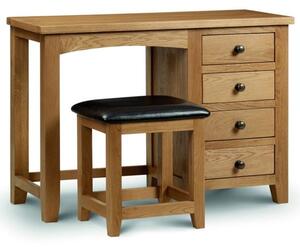 Mabli Single Pedestal Dressing Table In Waxed Oak