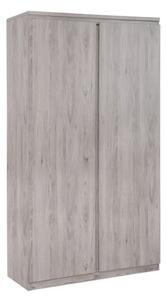 Jadiel Wooden Wardrobe In Grey Oak With 2 Doors