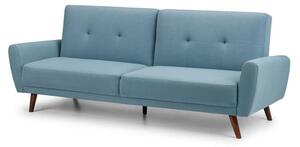 Macia Linen Compact Retro Sofabed In Blue