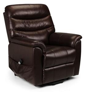 Pacifica Dual Motor Leather Rise And Recline Chair In Brown