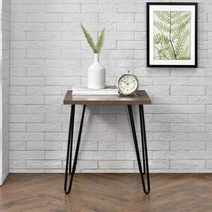 Ojai Wooden Side Table With Black Legs In Florence Walnut